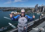 PSPP retiree Shirley C. from the top of the Sydney Harbour Bridge.